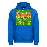Cobalt farm life seamless pattern Urban Hoodie - FaDigitalArtStudio