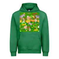 Emerald farm life seamless pattern Urban Hoodie - FaDigitalArtStudio