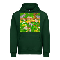 Forest Green farm life seamless pattern Urban Hoodie - FaDigitalArtStudio