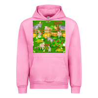 Fuchsia Pink farm life seamless pattern Urban Hoodie - FaDigitalArtStudio