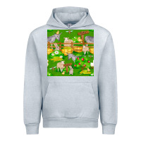 Heather Grey farm life seamless pattern Urban Hoodie - FaDigitalArtStudio