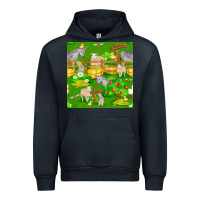 Navy farm life seamless pattern Urban Hoodie - FaDigitalArtStudio