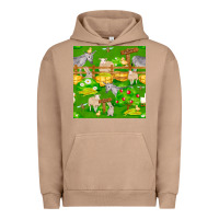 Pigment Burro farm life seamless pattern Urban Hoodie - FaDigitalArtStudio