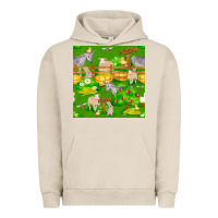 Pigment French Oak farm life seamless pattern Urban Hoodie - FaDigitalArtStudio