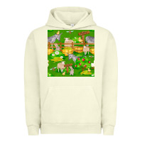 Pigment Pistachio farm life seamless pattern Urban Hoodie - FaDigitalArtStudio