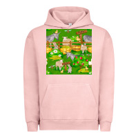 Pigment Salmon farm life seamless pattern Urban Hoodie - FaDigitalArtStudio