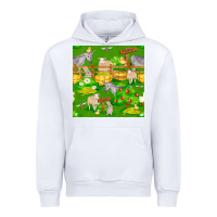 White farm life seamless pattern Urban Hoodie - FaDigitalArtStudio