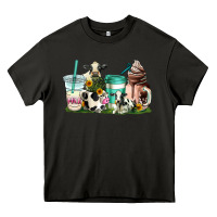 Asphalt cow coffee cups Heavy Core Tee - AdoDesignShop