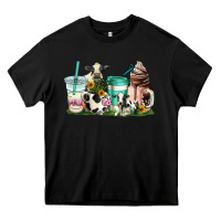 Black cow coffee cups Heavy Core Tee - AdoDesignShop