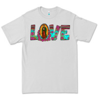 Dove Grey love our lady of guadalupe Premium Tee - JahusDesignShop