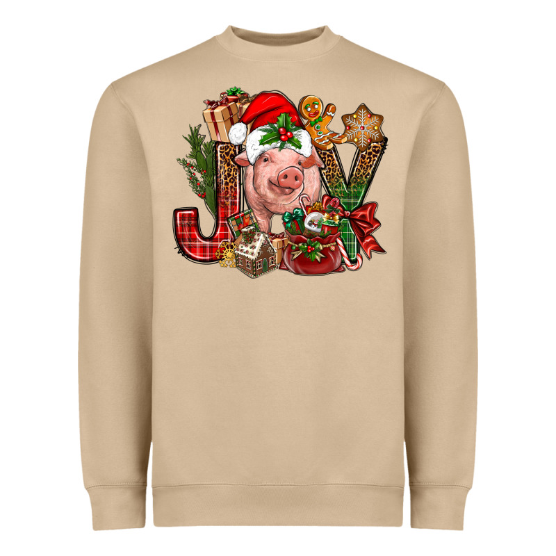 Joy Christmas With Pig Bbs Heavyweight Sweatshirt by BundleAndBundleShop | Teevron