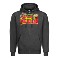Charcoal Heather Viva Mexico Zipper Hoodie - texasbilliewilder