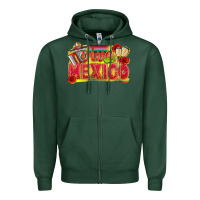 Sports Green Viva Mexico Zipper Hoodie - texasbilliewilder