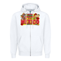 White Viva Mexico Zipper Hoodie - texasbilliewilder