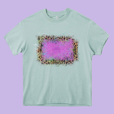Old Leopard Purple Glitter Frame Heavy Core Tee Designed By Bettercallsaul