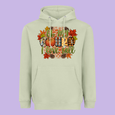 Oh My Gourd I Love Fall Heavyweight Hoodie Designed By Cowgirlartshop