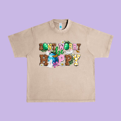 Don't Worry Be Hoppy Urban Heavy Tee Designed By Nancycooperartshop