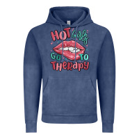Vintage Denim hot girls go to therapy Vintage Hoodie - MaliasSmallBusiness