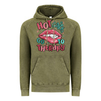 Vintage Olive hot girls go to therapy Vintage Hoodie - MaliasSmallBusiness
