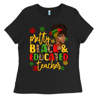 Black pretty black and educated teacher Ladies Tee - Artiststas