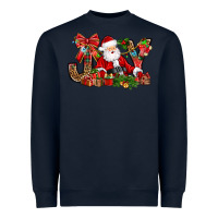 Navy joy christmas with santa bbs Heavyweight Sweatshirt - BundleAndBundleShop