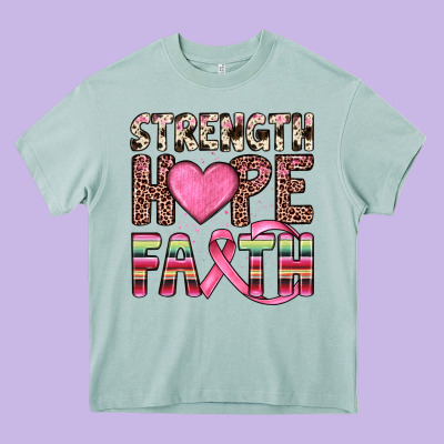 Strength Hope Faith Heavy Core Tee Designed By Jahusdesignshop