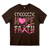 Chocolate Brown strength hope faith Heavy Core Tee - JahusDesignShop