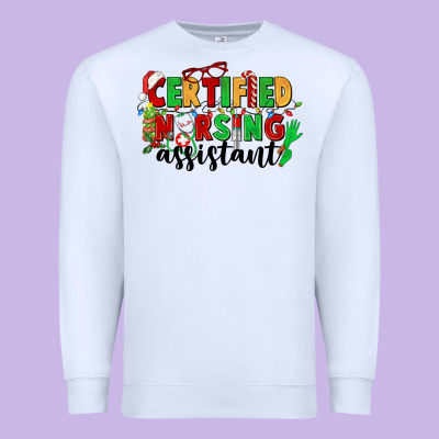 Certified Nursing Assistant Premium Sweatshirt Designed By Cowgirlartshop
