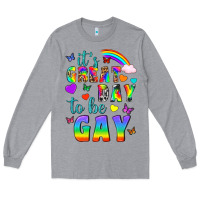 Heather Grey Western It's Great Day To Be Gay Long Sleeve Tee - BundleAndBundleShop