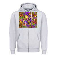 Heather Grey Mardi Gras fleur de lis Zipper Hoodie - NancyCooperArtShop