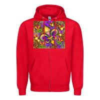 Red Mardi Gras fleur de lis Zipper Hoodie - NancyCooperArtShop