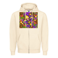 Sandshell Mardi Gras fleur de lis Zipper Hoodie - NancyCooperArtShop