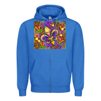 True Royal Mardi Gras fleur de lis Zipper Hoodie - NancyCooperArtShop