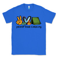 True Royal peace love camping Classic Tee - NancyCooperArtShop