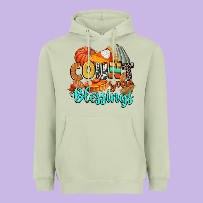Count Your Blessings Heavyweight Hoodie Designed By Cowgirlartshop