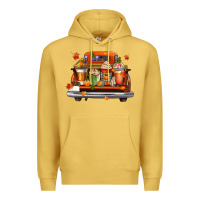 Antique Gold coffee cups truck Premium Hoodie - CowGirlArtShop