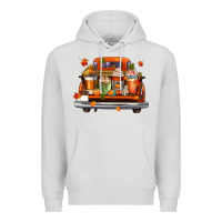 Dove Grey coffee cups truck Premium Hoodie - CowGirlArtShop