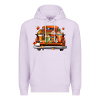 Lilac coffee cups truck Premium Hoodie - CowGirlArtShop