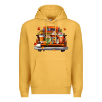 Mustard coffee cups truck Premium Hoodie - CowGirlArtShop