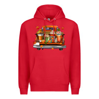 Red coffee cups truck Premium Hoodie - CowGirlArtShop