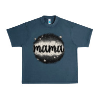 Midnight Navy leopard mama Urban Heavy Tee - MaliasSmallBusiness