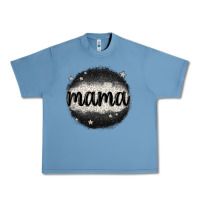 Pebble Blue leopard mama Urban Heavy Tee - MaliasSmallBusiness