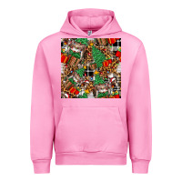 Fuchsia Pink christmas donkey Urban Hoodie - FaDigitalArtStudio