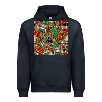 Navy christmas donkey Urban Hoodie - FaDigitalArtStudio