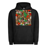 Pigment Black christmas donkey Urban Hoodie - FaDigitalArtStudio