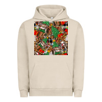 Pigment French Oak christmas donkey Urban Hoodie - FaDigitalArtStudio