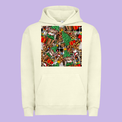 Christmas Donkey Urban Hoodie Designed By Fadigitalartstudio