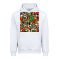 White christmas donkey Urban Hoodie - FaDigitalArtStudio
