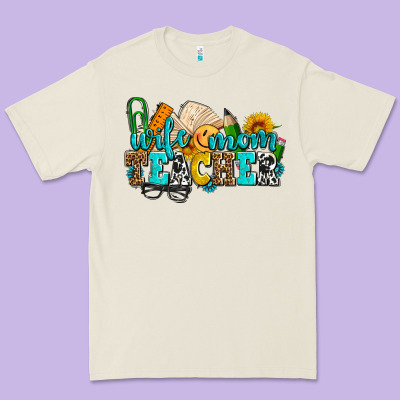 Wife Mom Teacher With Sunflowers Premium Tee Designed By Adodesignshop