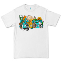White wife mom teacher with sunflowers Premium Tee - AdoDesignShop
